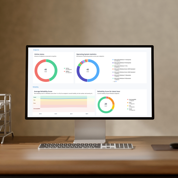 CapaOne vulnerability management dashboard